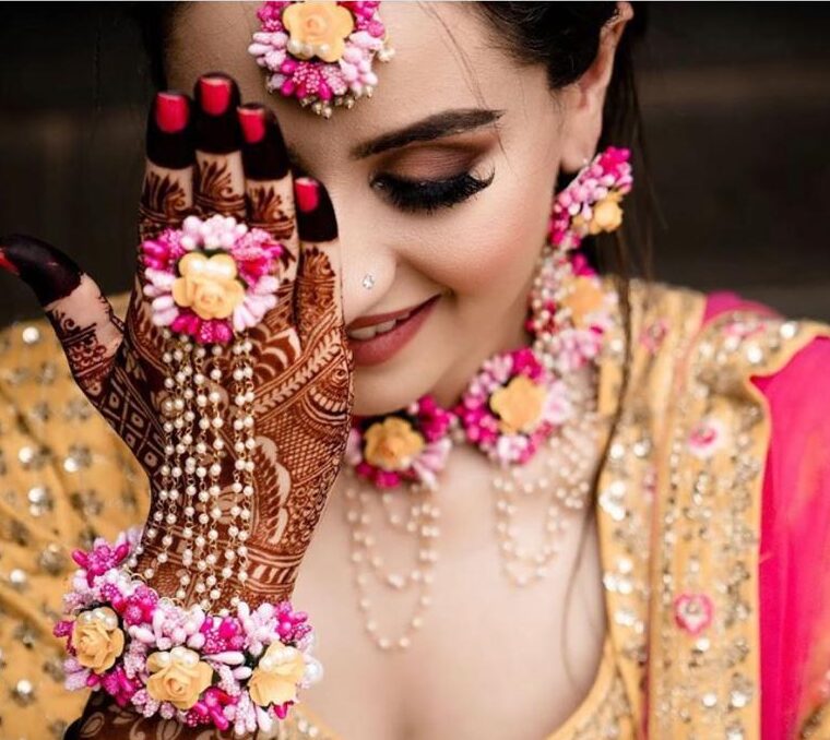 Haldi Jewellery for bride